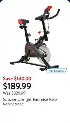 Walmart Soozier Upright Exercise Bike offer