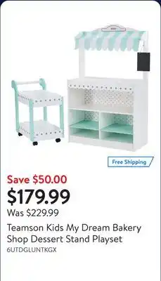 Walmart Teamson Kids My Dream Bakery Shop Dessert Stand Playset offer