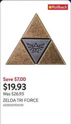 Walmart ZELDA TRI FORCE offer