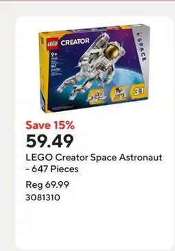 Staples LEGO Creator Space Astronaut - 647 Pieces offer