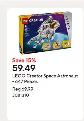 Staples LEGO Creator Space Astronaut - 647 Pieces offer