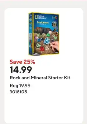 Staples Rock and Mineral Starter Kit offer