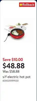 Walmart s/f electric hot pot offer