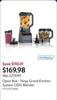 Walmart Open Box - Ninja Grand Kitchen System 1200, Blender offer