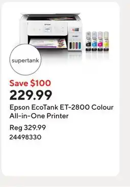 Staples Epson EcoTank ET-2800 Colour All-in-One Printer offer