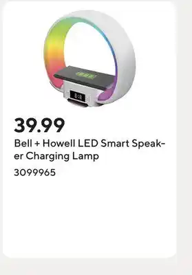 Staples Bell + Howell LED Smart Speaker Charging Lamp offer