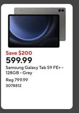 Staples Samsung Galaxy Tab S9 FE+ - 128GB - Grey offer