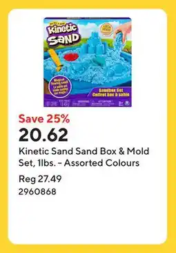 Staples Kinetic Sand Sand Box & Mold Set, 1lbs. - Assorted Colours offer