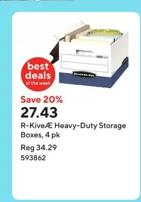 Staples R-KiveÆ Heavy-Duty Storage Boxes, 4 pk offer