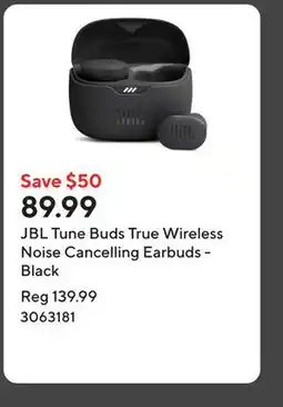 Staples JBL Tune Buds True Wireless Noise Cancelling Earbuds - Black offer