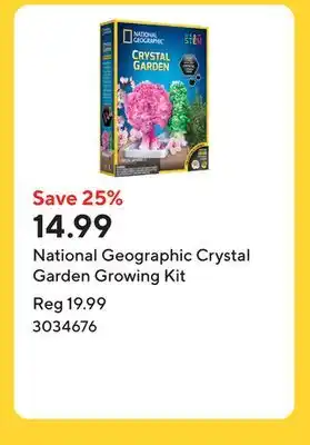 Staples National Geographic Crystal Garden Growing Kit offer