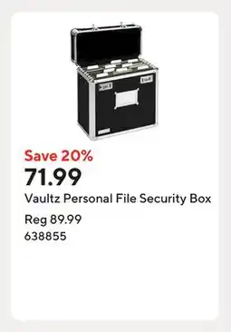 Staples Vaultz Personal File Security Box offer