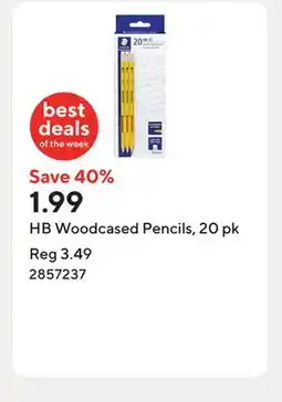 Staples HB Woodcased Pencils, 20 pk offer