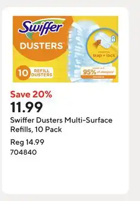 Staples Swiffer Dusters Multi-Surface Refills, 10 Pack offer