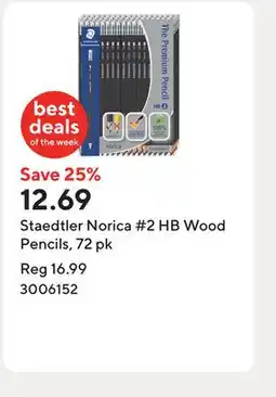 Staples Staedtler Norica #2 HB Wood Pencils, 72 pk offer