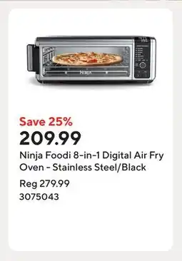 Staples Ninja Foodi 8-in-1 Digital Air Fry Oven - Stainless Steel/Black offer