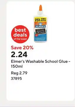 Staples Elmer's Washable School Glue - 150ml offer