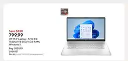 Staples HP 17.3 Laptop - AMD R5-7520U/1TB SSD/16GB RAM/Windows 11 offer