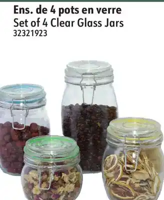 Hart Set of 4 Clear Glass Jars offer