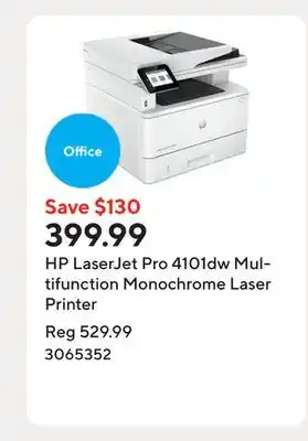 Staples HP LaserJet Pro 4101dw Multifunction Monochrome Laser Printer offer