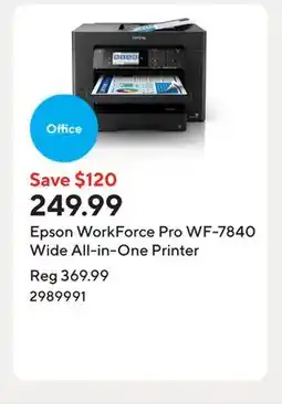 Staples Epson WorkForce Pro WF-7840 Wide All-in-One Printer offer