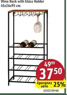 Hart Wine Rack with Glass Holder offer