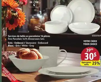 Hart Fine Porcelain 16 Pc Dinnerware Sets offer