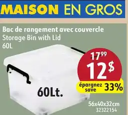 Hart Storage Bin with Lid 60L offer