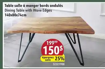 Hart Dining Table with Wave Edges offer