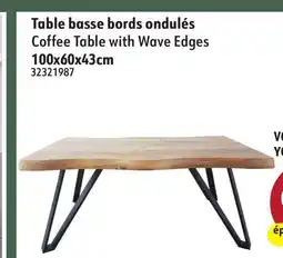 Hart Coffee Table with Wave Edges offer