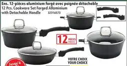 Hart 12 Pcs. Cookware Set Forged Allaminium with Detachable Handle offer