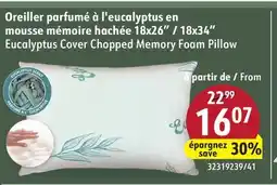 Hart Eucalyptus Cover Chopped Memory Foam Pillow offer