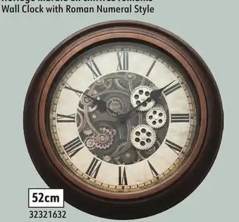 Hart Wall Clock with Roman Numeral Style offer