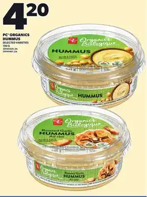 Loblaws PC ORGANICS HUMMUS, 190 G offer