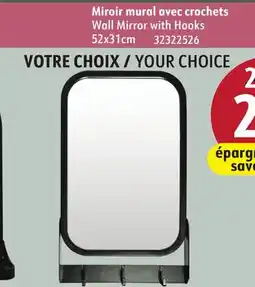 Hart Wall Mirror with Hooks offer