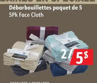 Hart 5Pk Face Cloth offer