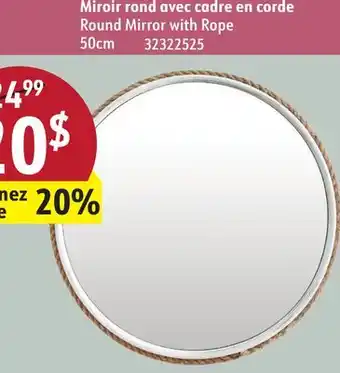 Hart Round Mirror with Rope offer