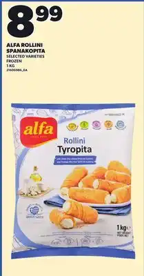 Loblaws ALFA ROLLINI SPANAKOPITA, 1 KG offer