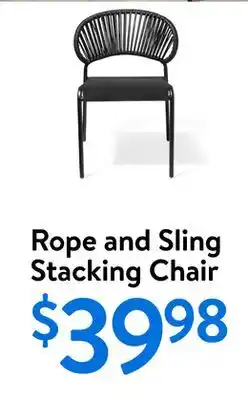 Walmart Rope and Sling Stacking Chair offer