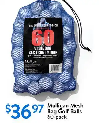 Walmart Mulligan Mesh Bag Golf Balls offer