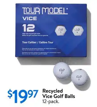 Walmart Recycled Vice Golf Balls offer