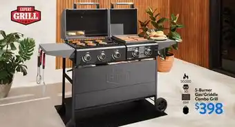 Walmart 5-Burner Gas/ Griddle Combo Grill offer