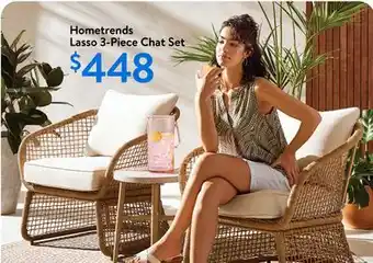 Walmart Hometrends Lasso 3-Piece Chat Set offer