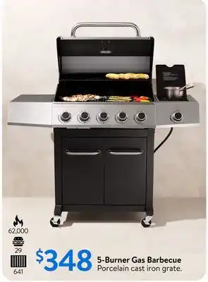 Walmart 5-Burner Gas Barbecue offer