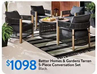 Walmart Better Homes & Gardens Tarren 5-Piece Conversation Set offer