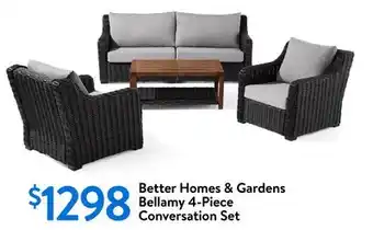 Walmart Better Homes & Gardens Bellamy 4-Piece Conversation Set offer