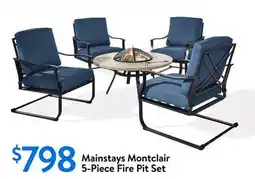 Walmart Mainstays Montclair 5-Piece Fire Pit Set offer