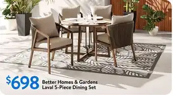 Walmart Better Homes & Gardens Laval 5-Piece Dining Set offer