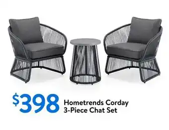 Walmart Hometrends Corday 3-Piece Chat Set offer