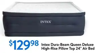 Walmart Intex Dura-Beam Queen Deluxe High-Rise Pillow Top 24 Air Bed offer